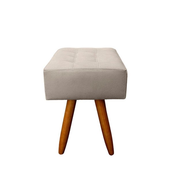 Encontraproduto.com.br - Puff Retangular New Para Sala e Quarto Suede Bege