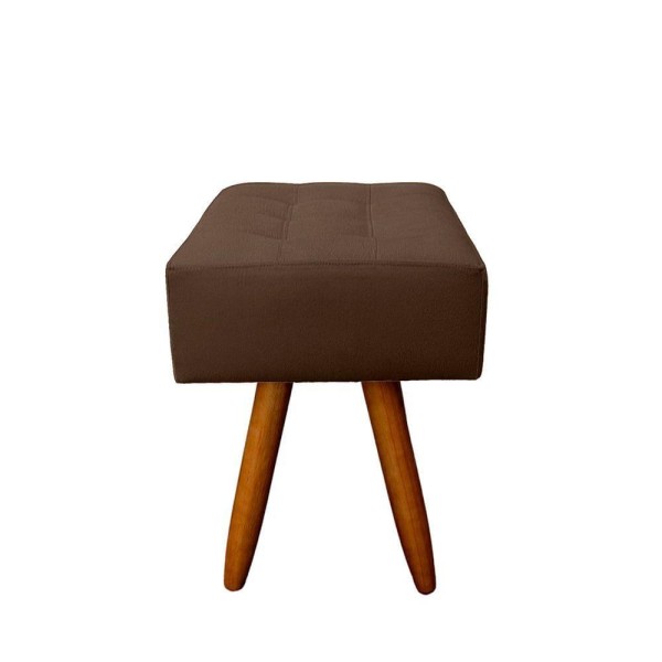 Encontraproduto.com.br - Puff Retangular New Para Sala e Quarto Suede Capuccino