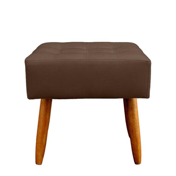 Encontraproduto.com.br - Puff Retangular New Para Sala e Quarto Suede Capuccino