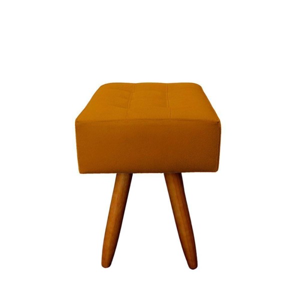 Encontraproduto.com.br - Puff Retangular New Para Sala e Quarto Suede Mostarda