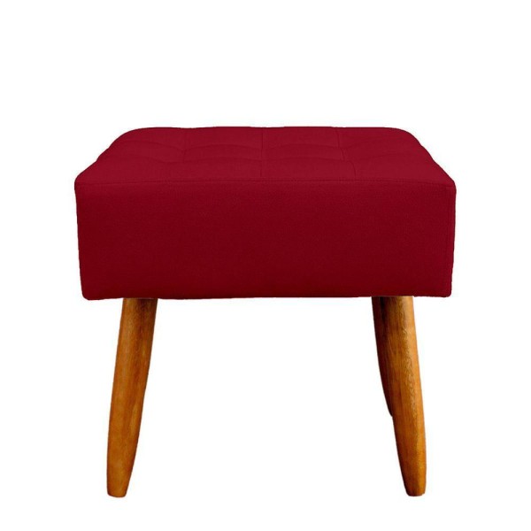Encontraproduto.com.br - Puff Retangular New Para Sala e Quarto Suede Vermelho