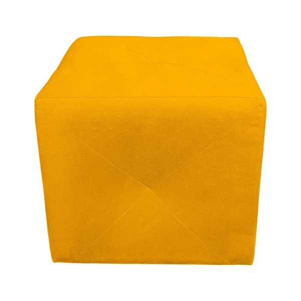 Encontraproduto.com.br - Puff Retangular Elo Para Sala e Quarto Suede Amarelo