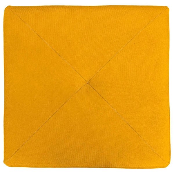 Encontraproduto.com.br - Puff Retangular Elo Para Sala e Quarto Suede Amarelo