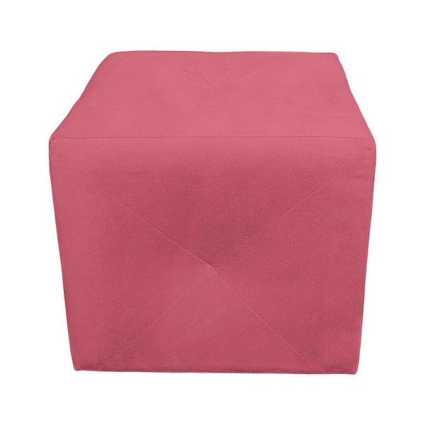 Encontraproduto.com.br - Puff Retangular Elo Para Sala e Quarto Suede Rose