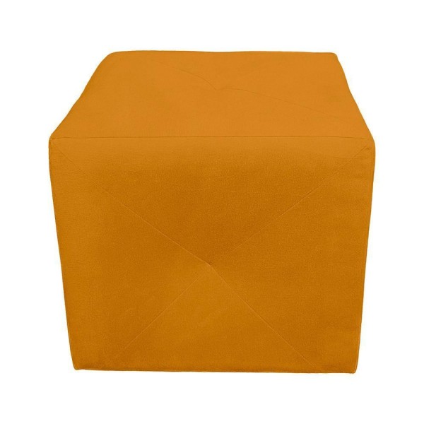 Encontraproduto.com.br - Kit 2 Puff Retangular Elo Para Sala e Quarto Suede Mostarda