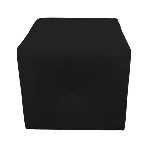 Encontraproduto.com.br - Kit 2 Puff Retangular Elo Para Sala e Quarto Suede Preto