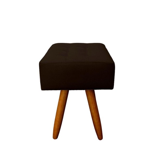 Encontraproduto.com.br - Kit 2 Puff Retangular New Para Sala e Quarto Suede Marrom