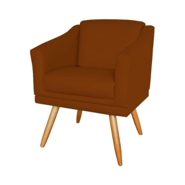 Kit 4 Poltronas San Diego Sued Terracota - Kimi Design