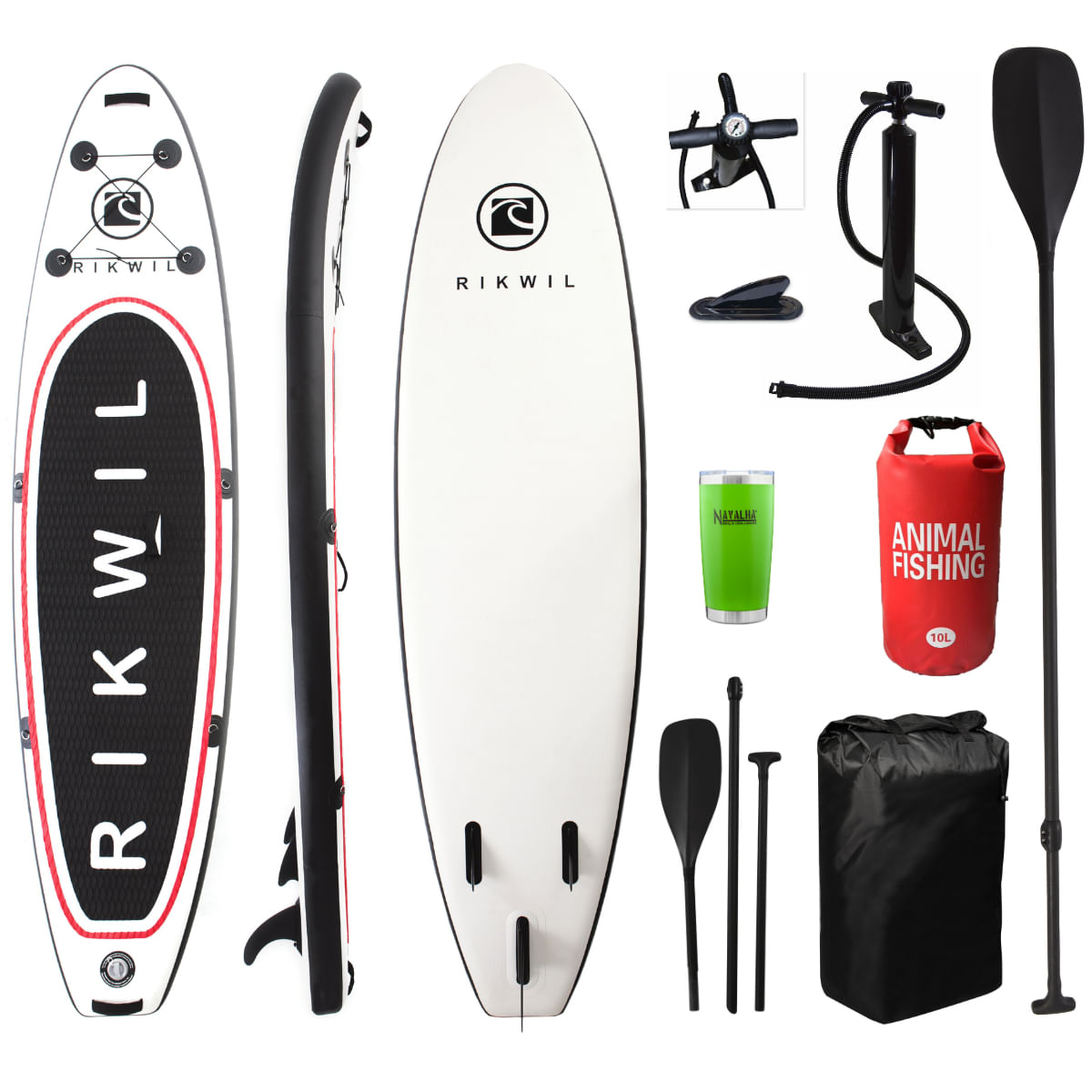 KIT STAND UP INFLÁVEL RIKWIL COM BOLSA DRYBAG COPO TERMICO