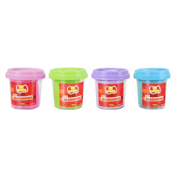 Encontraproduto.com.br - Ki Massa - Kit Com 4 Massinhas De 112G Em Tons Pastéis