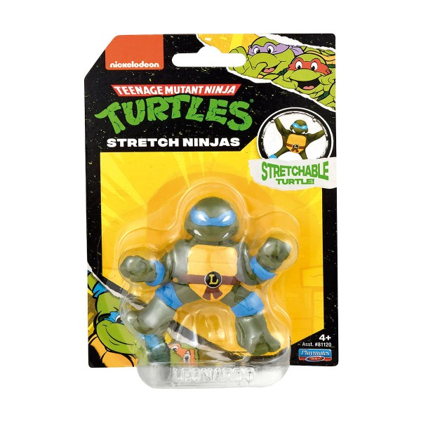 Encontraproduto.com.br - As Tartarugas Ninja - Mini Boneco Elástico Leonardo De 6Cm