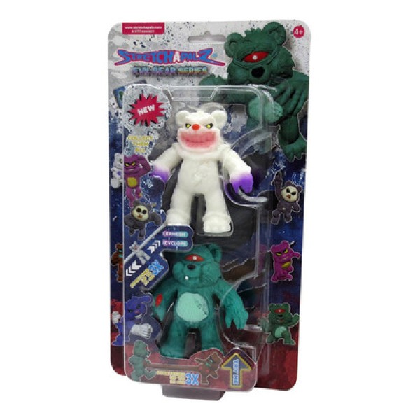 Encontraproduto.com.br - 2 Mini Bonecos Elásticos Ernesh E Cyclops - Stretchapalz