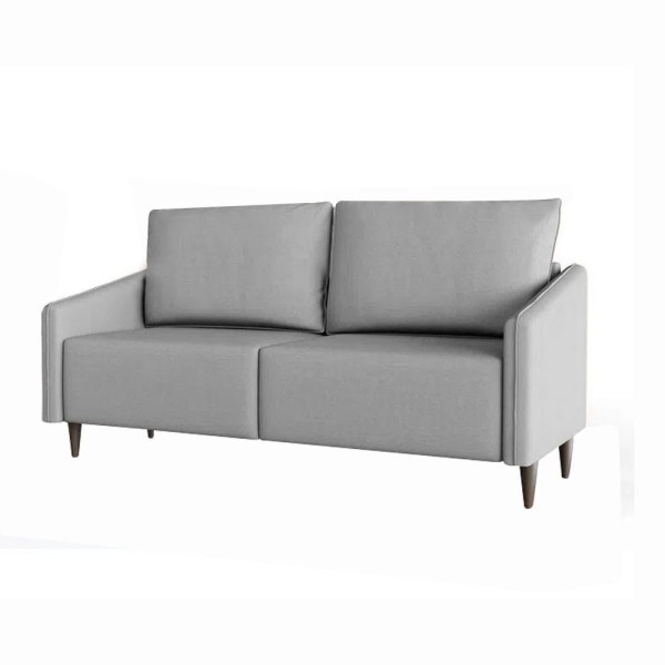 Encontraproduto.com.br - Sofá 2 Lugares Millenium PÃ©s Em Madeira Linho Rustico 1,40m Zahav Estofados Cor:cinza