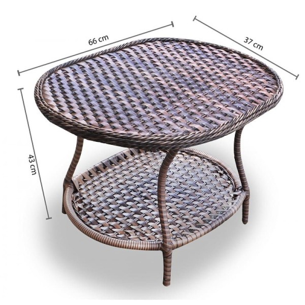 Encontraproduto.com.br - Conjunto De Poltronas Fibra Sintética Melo - 4 Poltronas + 1 Mesa Centro - Tecido Corda Náutica