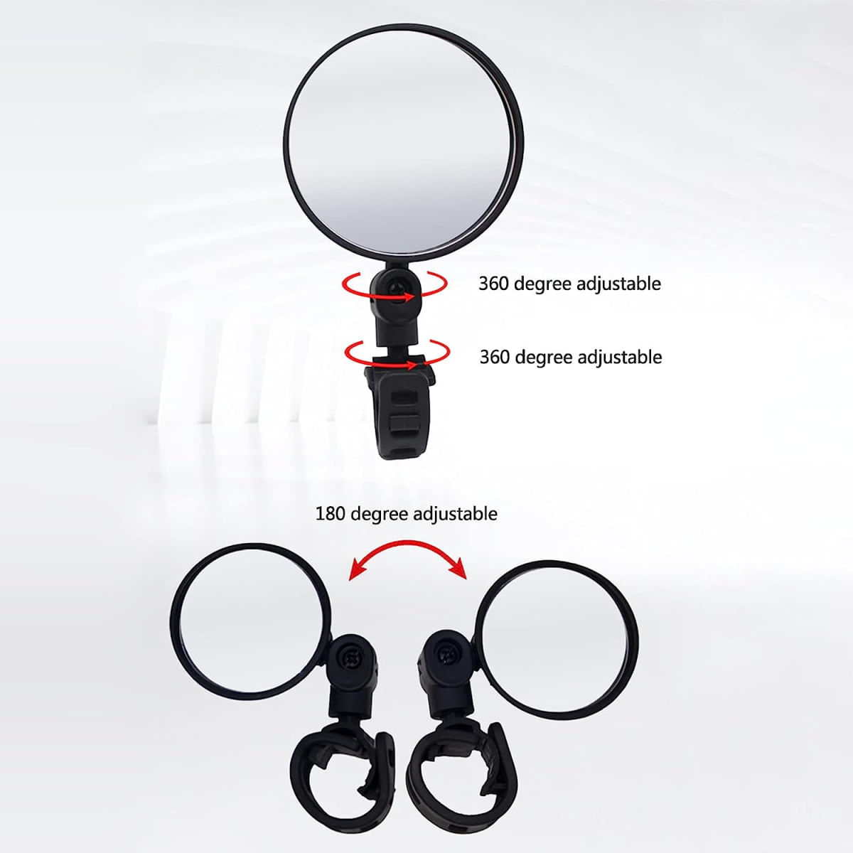 Encontraproduto.com.br - KIT 2 Espelhos Retrovisor Bike patinete Guidão Giratório 360