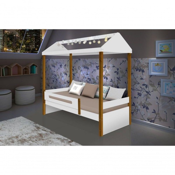 Encontraproduto.com.br - Cama Sara Solteiro Design Montessoriano + Led