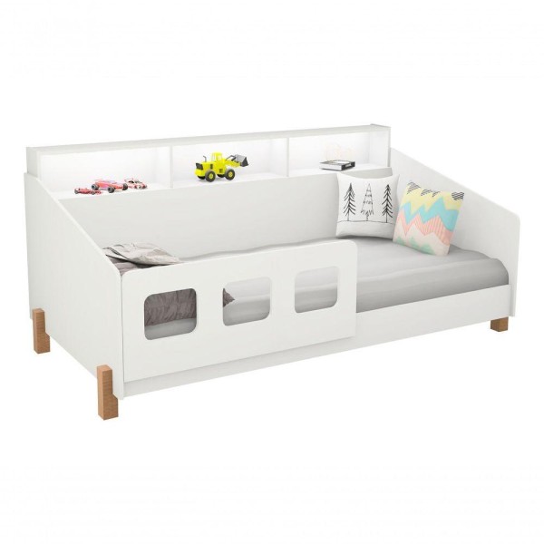 Encontraproduto.com.br - Cama Mavi Juvenil Design Montessoriano Com Luminária Led