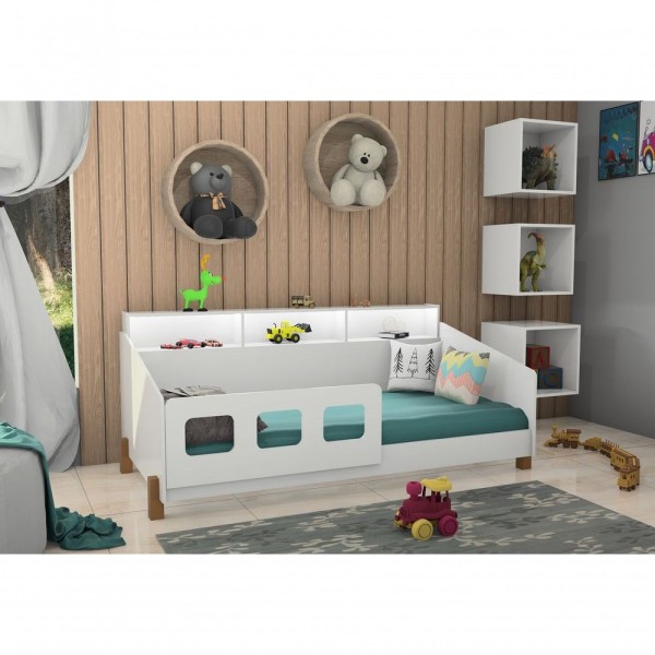 Encontraproduto.com.br - Cama Mavi Juvenil Design Montessoriano Com Luminária Led