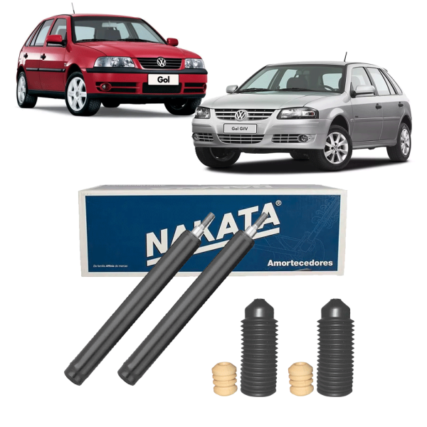 Encontraproduto.com.br - Par Amortecedor Dianteiro Gol G2 G3 G4 1999 A 2014 + Kit
