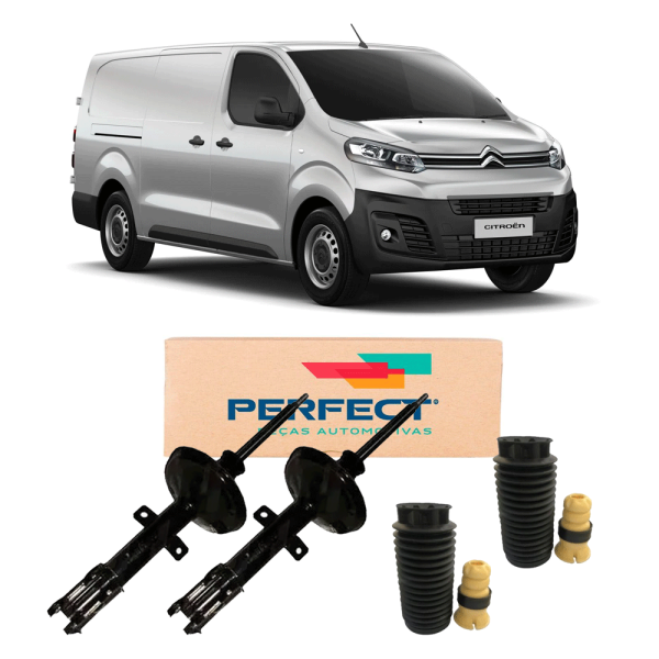 Encontraproduto.com.br - Par Amortecedores Dianteiro Jumpy 2017 A 2022 + Kits