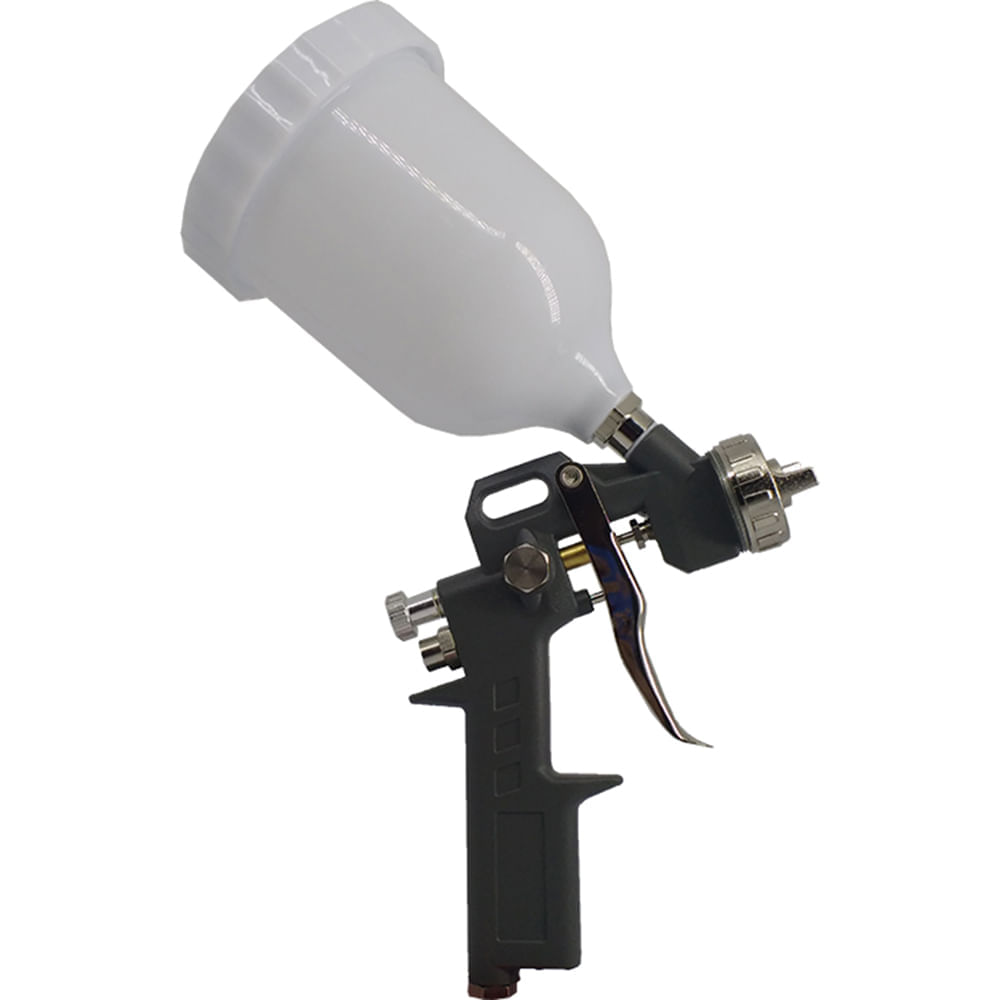 Encontraproduto.com.br - Pistola pintura média produção bico 1,5mm com caneca plástica - Intech - P162