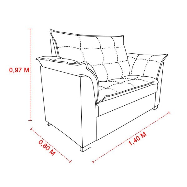 Encontraproduto.com.br - Sofá Namoradeira Dandara 2 Lug Decorativa Para Sala Suede Cor:azul Tiffany