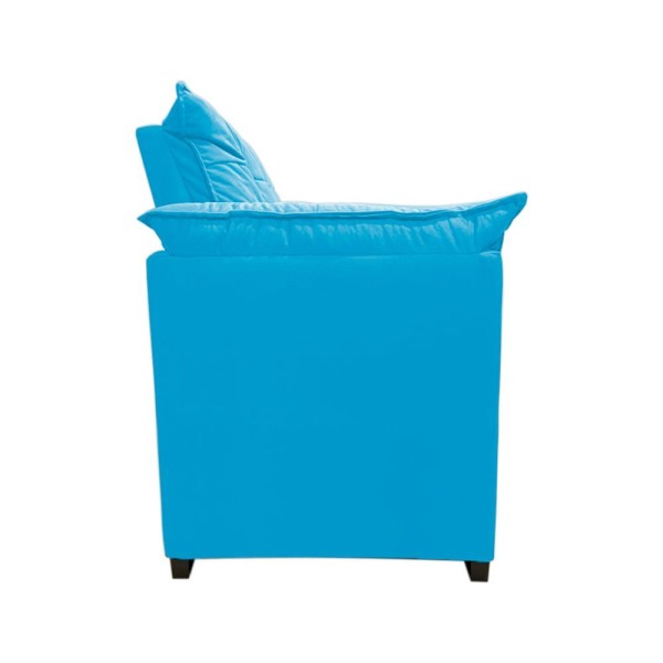 Encontraproduto.com.br - Sofá Namoradeira Dandara 2 Lug Decorativa Para Sala Suede Cor:azul Tiffany
