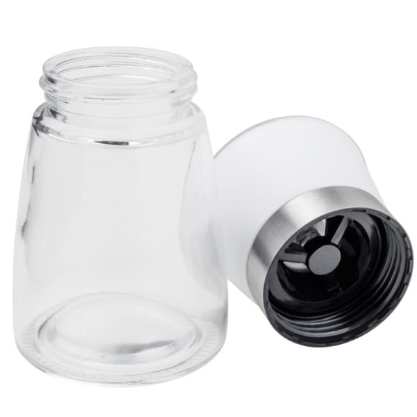 Encontraproduto.com.br - 4 Moedores de Sal e Pimenta Temperos 170ml Lyor em Vidro com Moinhos de Cerâmica