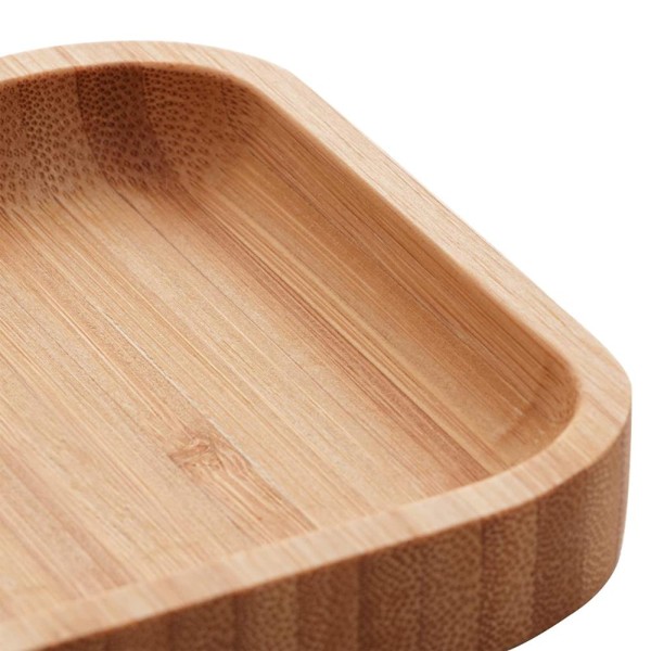 Encontraproduto.com.br - 20 Bandejas de Bambu Retangular para Cozinha 20x10cm Petisqueiras Multiuso Hire Lyor