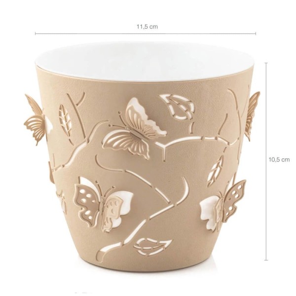 Encontraproduto.com.br - Kit 6 Cachepots Decorativos 3d 700ml Vaso De Flor Plantas Pequeno Floreira De Mesa Plasvale