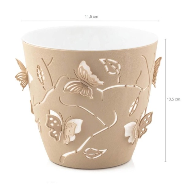Encontraproduto.com.br - Kit 6 Cachepots Decorativos 3d 700ml Vaso De Flor Plantas Pequeno Floreira De Mesa Plasvale