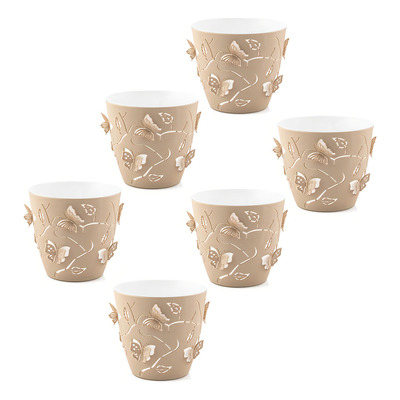 Encontraproduto.com.br - Kit Vasos De Plantas Flores 3 Cachepots Decorativos P M G Floreira De Mesa Plástico Plasvale