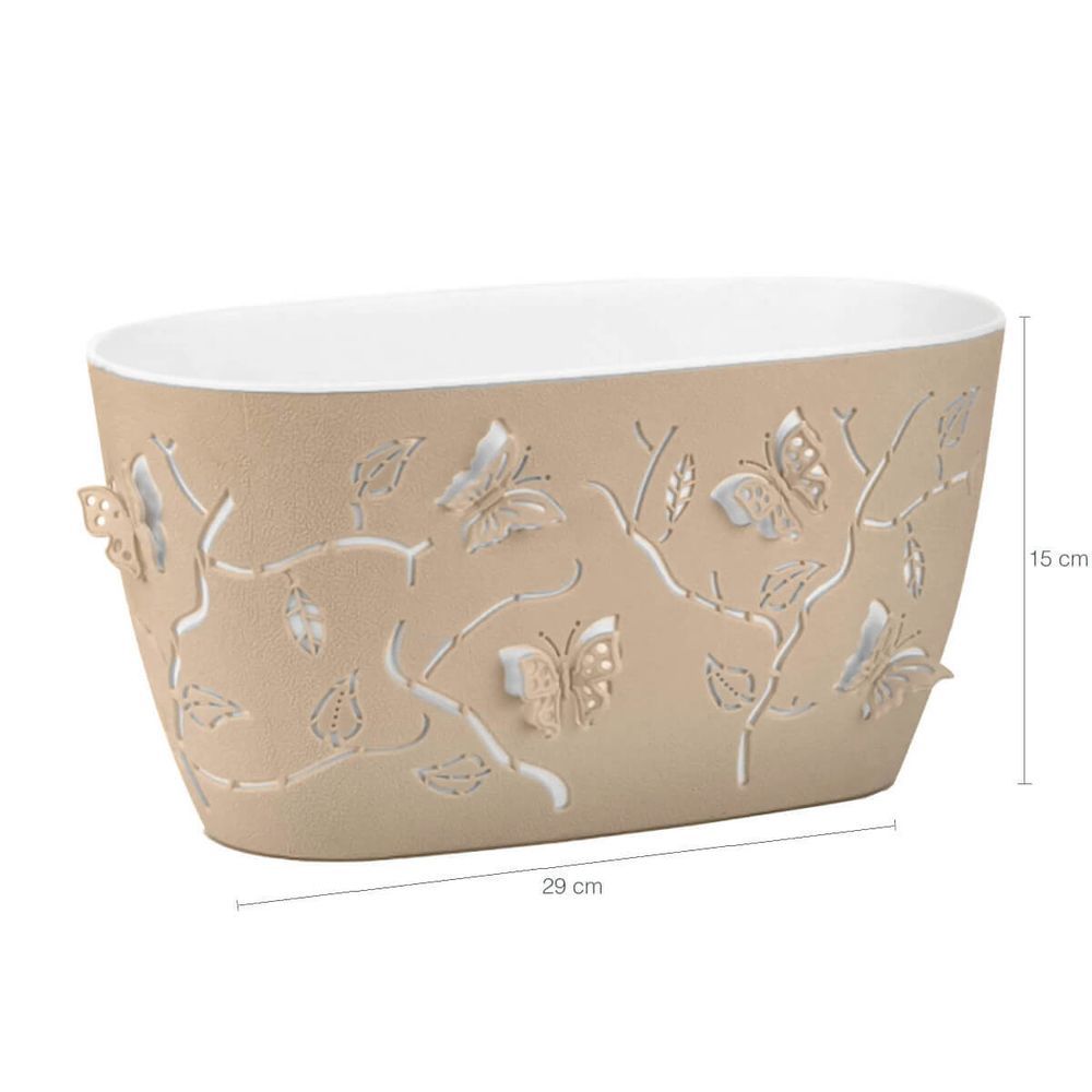 Encontraproduto.com.br - Kit Vasos De Plantas Flores 3 Cachepots Decorativos P M G Floreira De Mesa Plástico Plasvale