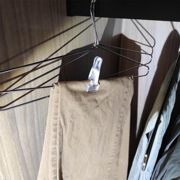 Encontraproduto.com.br - Kit 40 Presilhas de Roupas para Cabides Loja Prendedores Ref