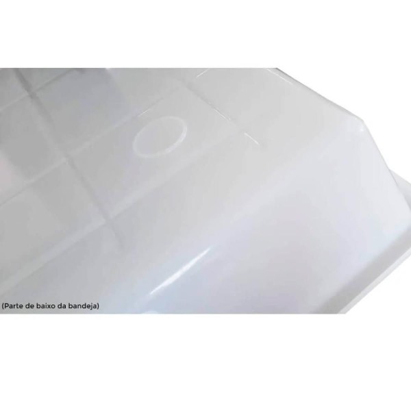 Encontraproduto.com.br - 5 Bandejas Plásticas para Açougue 40x61x10cm Alimentos 17L Grande Retangular Plasvale