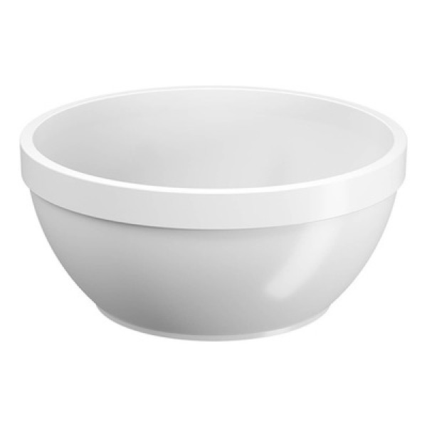 Kit 6 Bolws Plásticos 500ml Servir Açaí Sopas Caldos Feijão Tigela Branca Uno Coza Salada