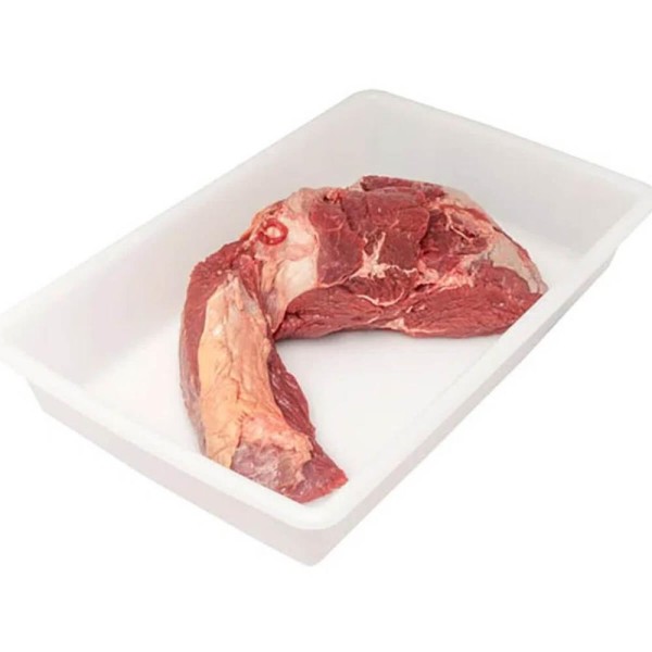 Encontraproduto.com.br - Kit 10 Bandejas Plásticas 17l Grandes Retangulares Açougue Restaurante Alimentos Multiuso