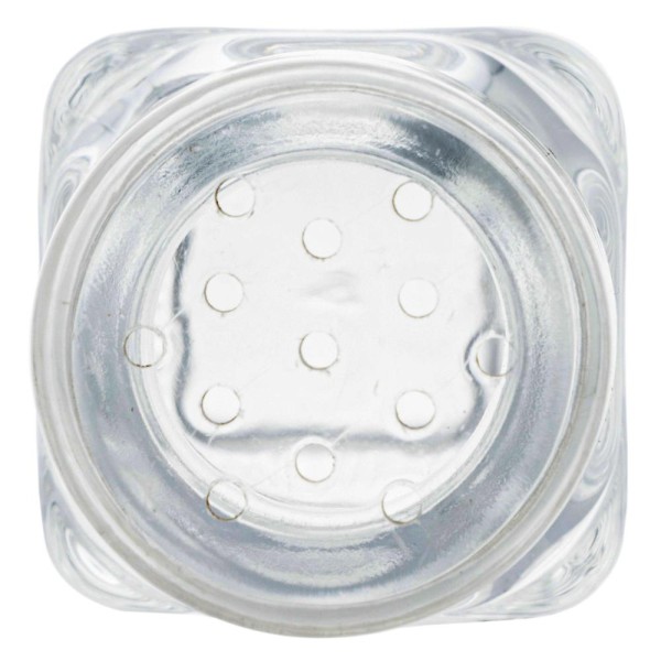 Encontraproduto.com.br - 2 Potes Lyor 80ml Temperos Quadrado de Vidro Saleiro Pimenteiro com Tampa Plástica