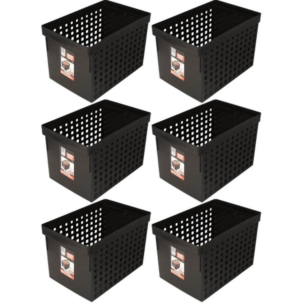Encontraproduto.com.br - 6 Caixas Organizadoras para Escritório 42x27cm Arquivo Morto Pastas Suspensas com Furação