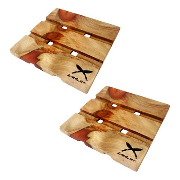 Encontraproduto.com.br - Kit 2 Descansos de Panela em Madeira 18x18cm Zanline Porta Panelas Quadrado Apoio