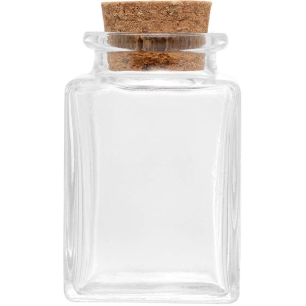 Encontraproduto.com.br - 2 Mini Potinhos Porta Temperos 90ml Lyor com Tampa de Rolha Pote para Lembrancinha