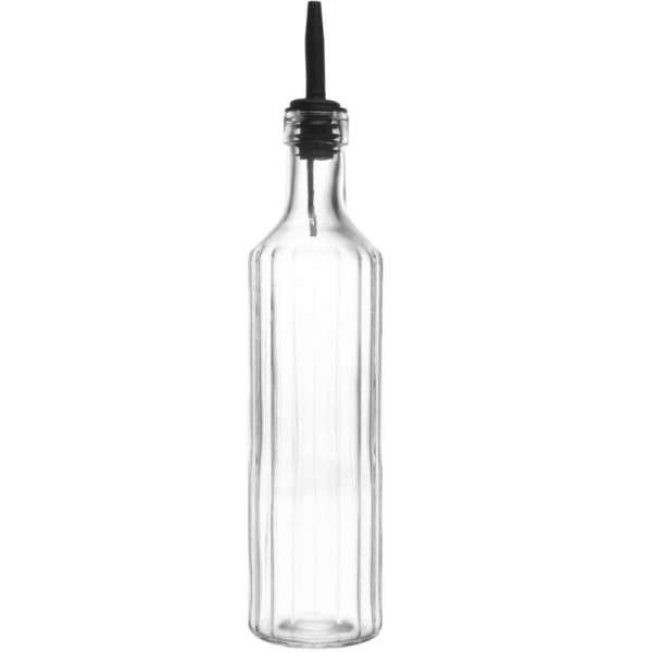 Encontraproduto.com.br - 12 Garrafas de Vidro Lyor 500ml com Bico Dosador Para Azeite ou Vinagre Vegas Transparente