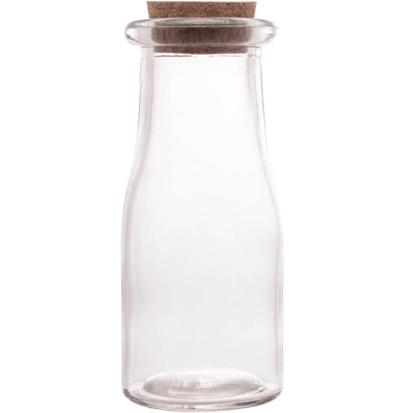 Encontraproduto.com.br - Kit 6 Porta Temperos de Vidro 200ml com Tampa de Rolha Lyor para Decorar e Guardar Especiarias