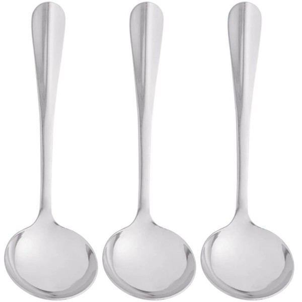 Encontraproduto.com.br - Kit 3 Conchas Aço Inox 20cm Servir Molhos Caldas Doces Sopas Positano Lyor