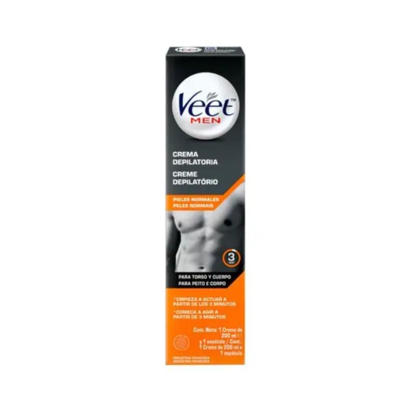 Creme Depilatório Corporal Veet Men Peles Normais 200ml