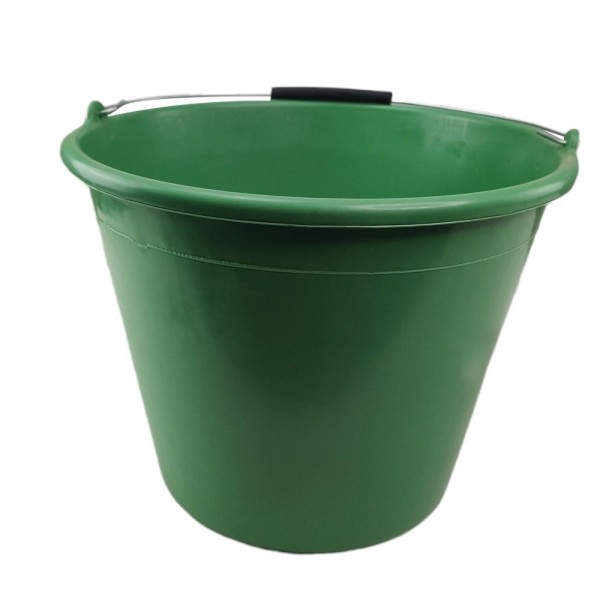 Encontraproduto.com.br - Balde De Obra 12 Litros Alça Apoio Reforçado Kit 3 Und Cimento Massa Agua Multiuso