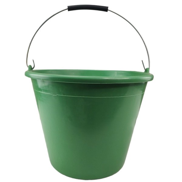 Encontraproduto.com.br - Balde De Obra 12 Litros Alça Apoio Reforçado Kit 3 Und Cimento Massa Agua Multiuso