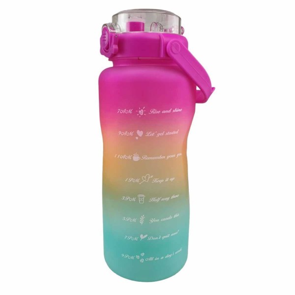 Encontraproduto.com.br - Garrafa Termica Sensor Temperatura Squeeze Motivacional Kit 2 Uni Medidor 2 Litros 500ml