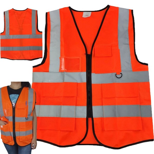 Encontraproduto.com.br - Colete Sinalizador Faixa Refletiva Epi Blusao Fluorescente Segurança Trabalho Transito Obra
