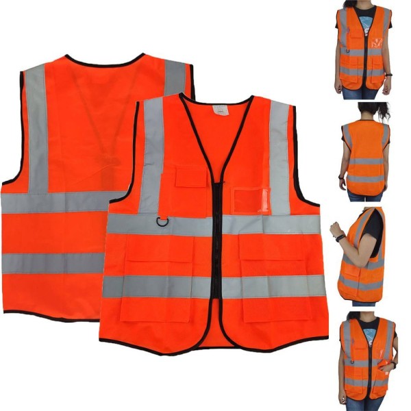Encontraproduto.com.br - Colete Sinalizador Faixa Refletiva Blusao Fluorescente Segurança Trabalho Epi Obra Construçao